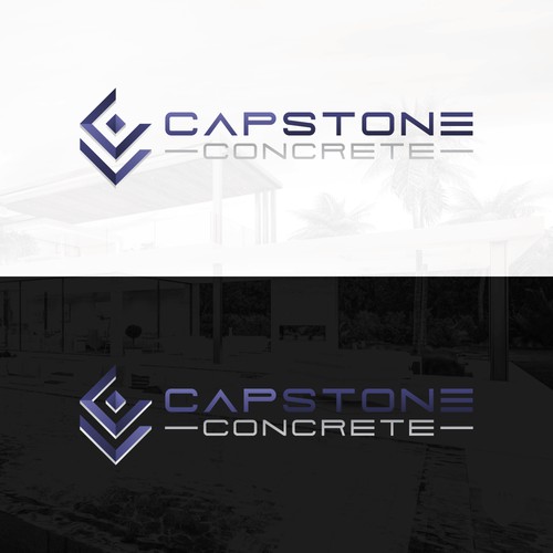 Modern logo concept for Capstone Concrete