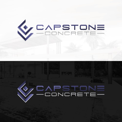 Modern logo concept for Capstone Concrete