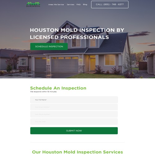 A clean, user-first re-design for our mold inspection website!