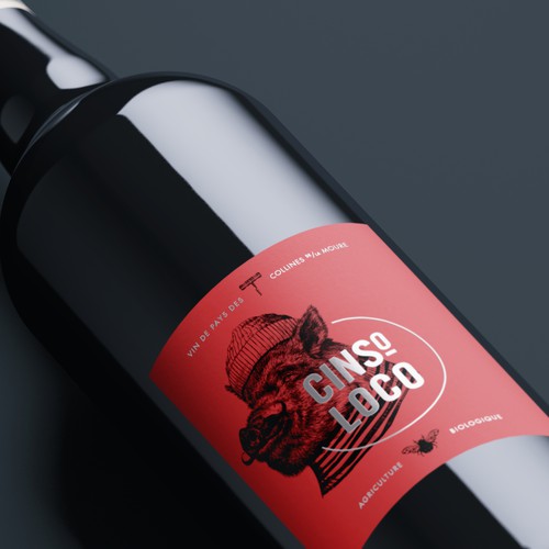 Organic wine label design