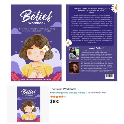 Book cover & Back design for "The Belief Workbook"