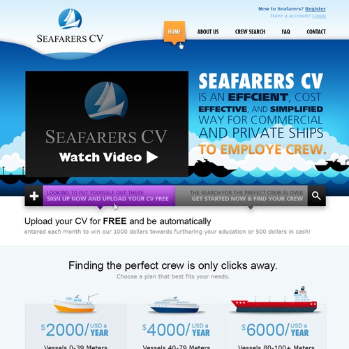 New website design wanted for Seafarers CV