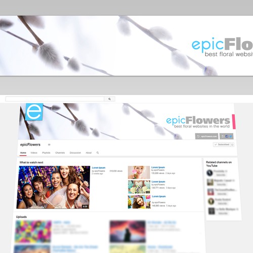 Create a youtube theme for a leading floral eCommerce company.