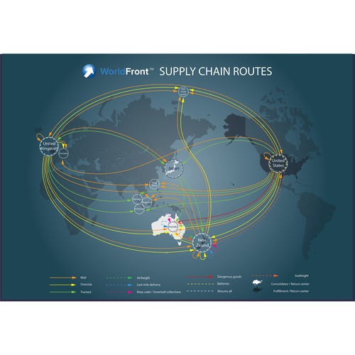 Trade routes map