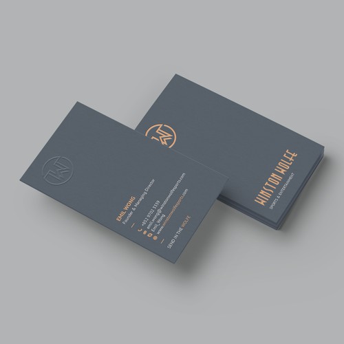 Elegant business card for boutique sports agency