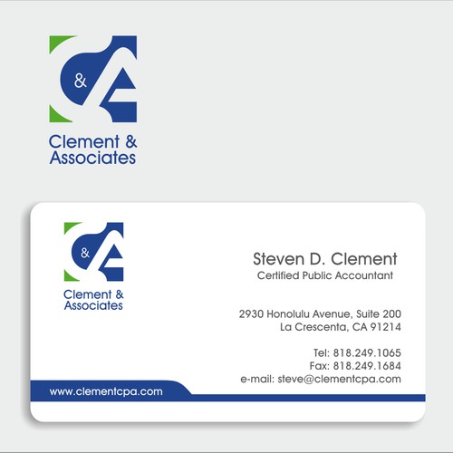 Help Clement & Associates with a new logo and business card