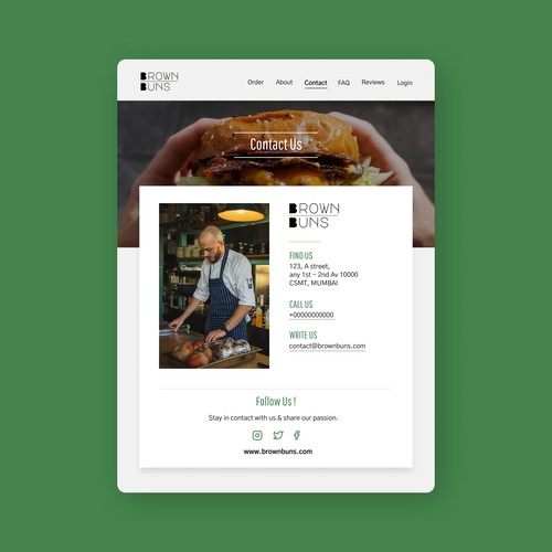 Restaurant web app UI