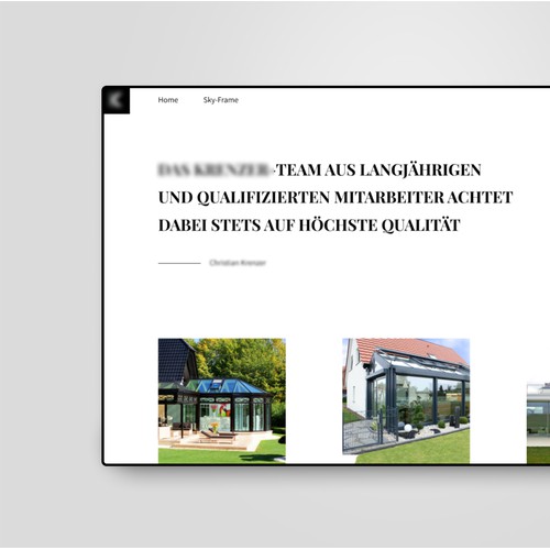 Design modern homepage