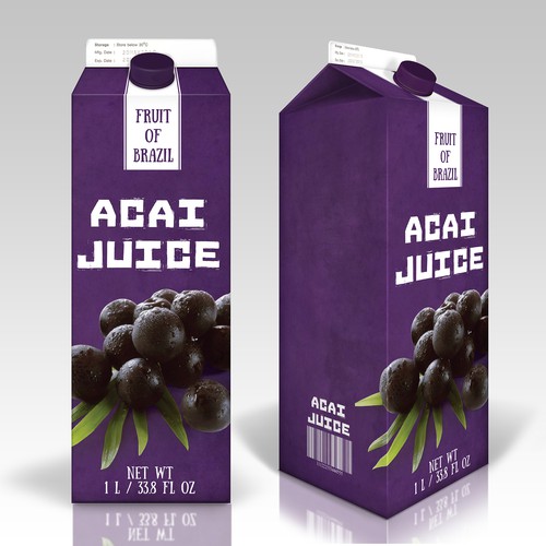 Create an exciting label design for Açaí Beverage!