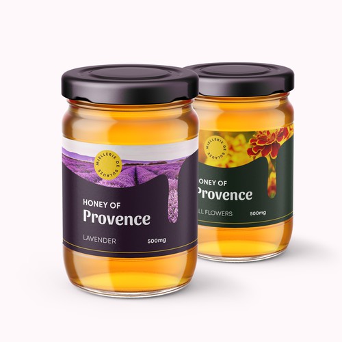 Product packaging/label design for a honey manufacturer