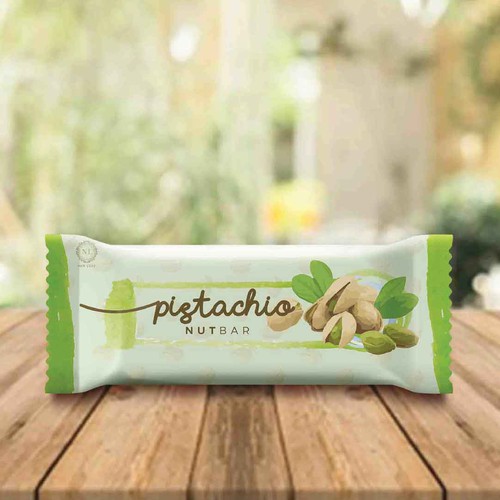 Packaging design for Pistachio Nut Bar by New Leaf
