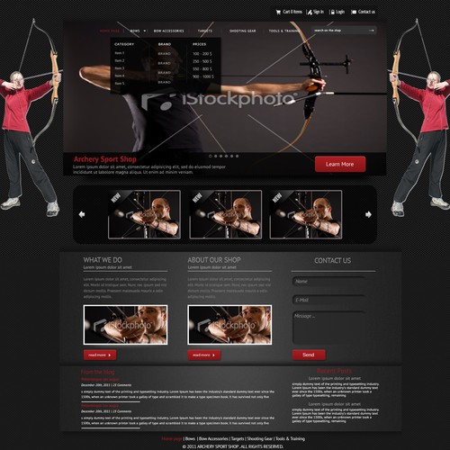 Archery Sport Shop Website Design: (FlyAr1)