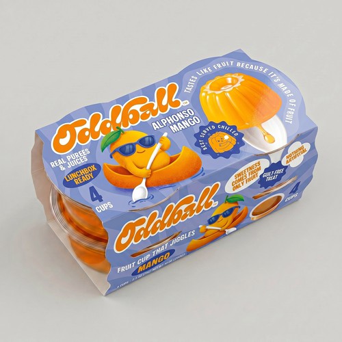 Packaging for a jiggly fruit snack