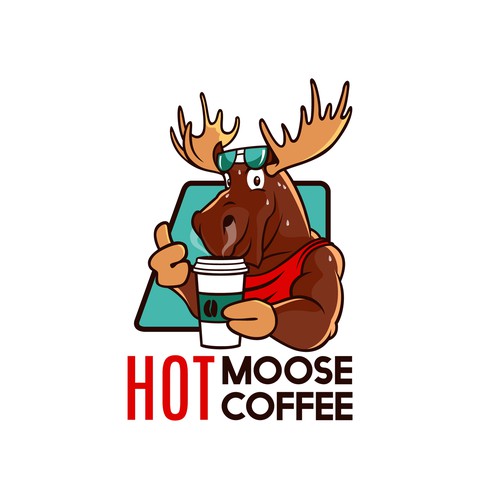 Alaskan Moose sweating in Georgia just for a cup of Joe