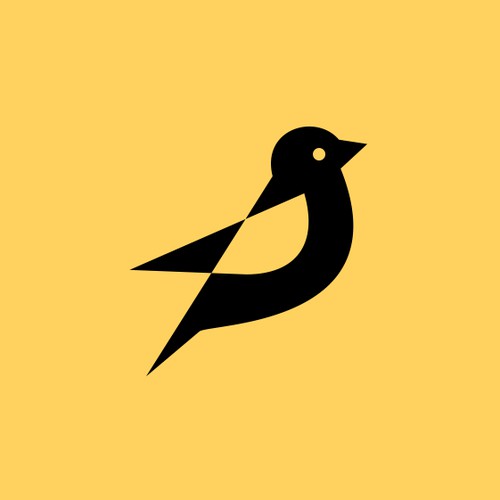 canary bird negative space