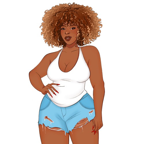 Character illustration for the book cover