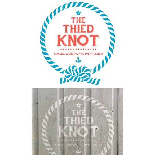 Design a classic nautical logo for 'The Tied Knot'...wedding/event planning.
