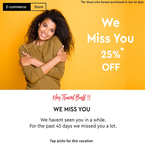 Email Template for an Ecommerce store