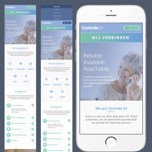 Stunning one-page website for a high-tech & innovative healthcare liaison