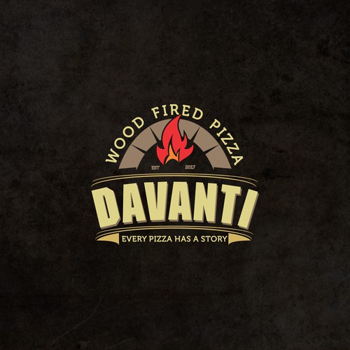 Wood Fired pizza logo