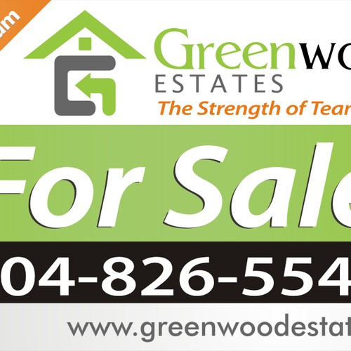 Real Estate "Front Lawn FOR SALE Sign" Mockup for Print