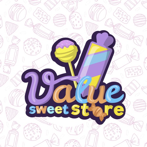 logo design for a candy shop