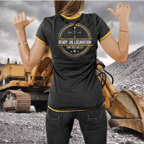 Excavation T-shirt print