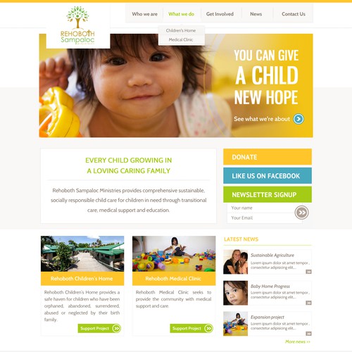 website design for Rehoboth Sampaloc Ministries