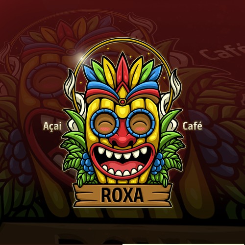 Mask character design for Roxa cafe