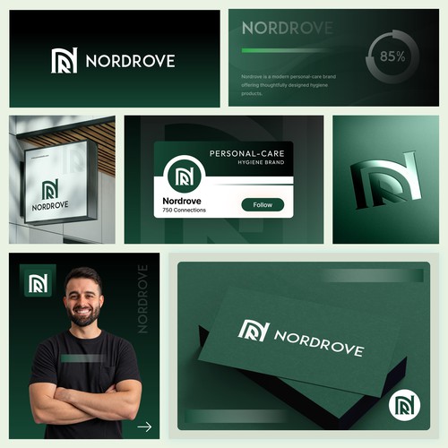 Nordrove Logo Design – Premium Personal Care & Portable Electric Bidet Brand Identity