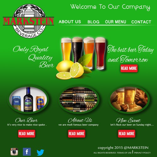 Create a Powerpoint template for a Beer Distributor!