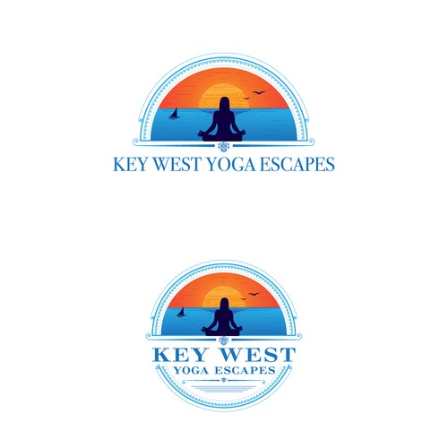Yoga logo for yoga retreat business in Key West