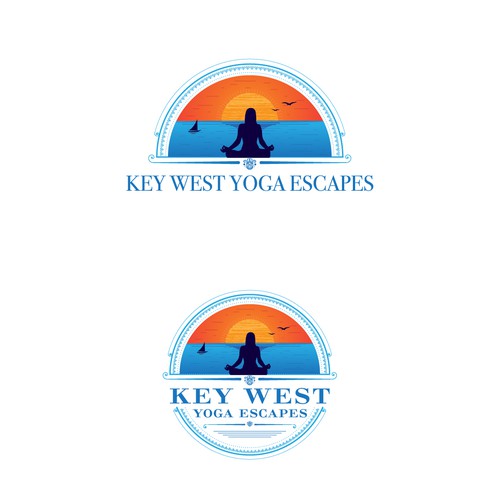 Yoga logo for yoga retreat business in Key West