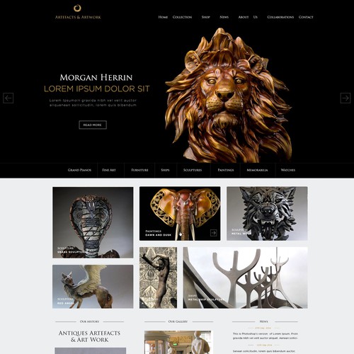 Antique store ecommerce website 