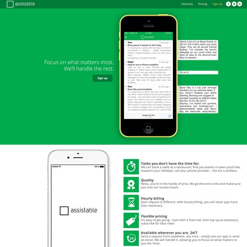 Assistable Apple Store App Landing Page