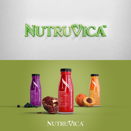Logo design for Nutruvica, modern, luxurious and organic supplement brand.