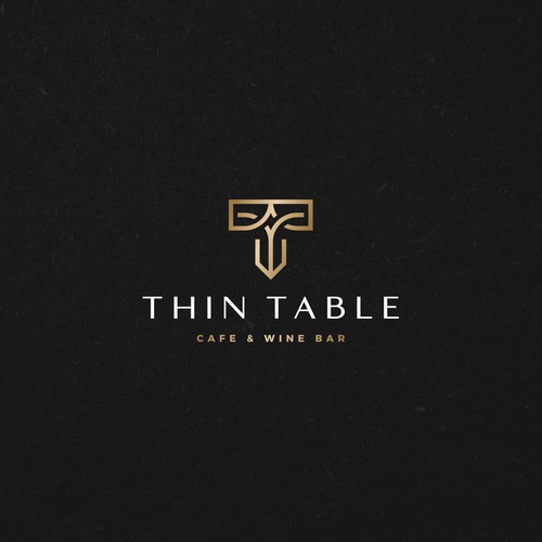 Logo design for Thin Table Cafe & Wine Bar
