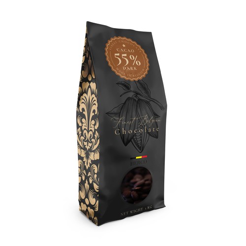 Chocolate bag packaging design