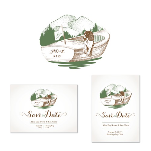 Illustration for wedding invitation
