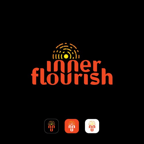 A bold wordmark with a symbol of growth and self-discovery