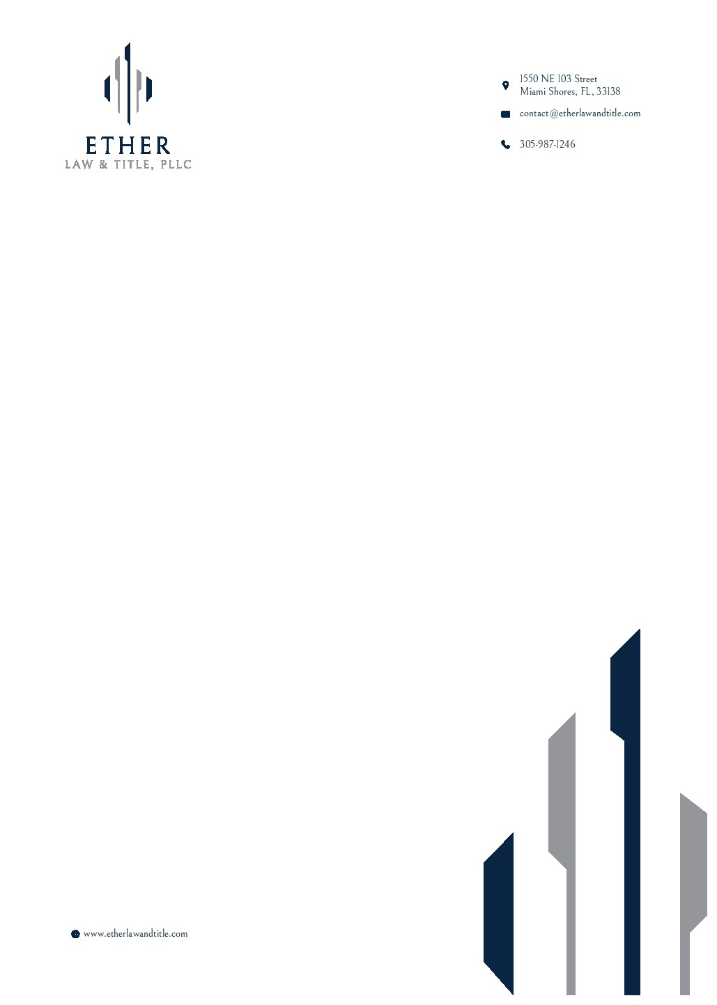 Ether Law & Title, PLLC Website