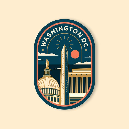 Washington DC sticker design