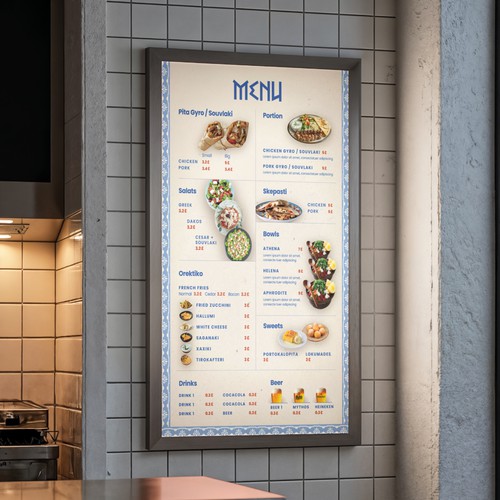 Menu for Greek Street food