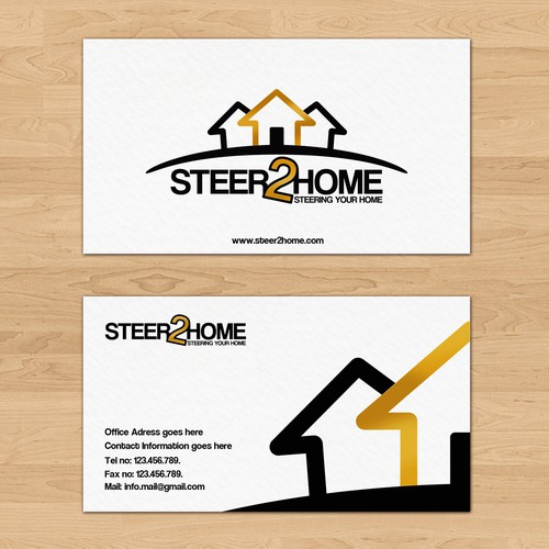 New logo and business card wanted for Steer 2 Home