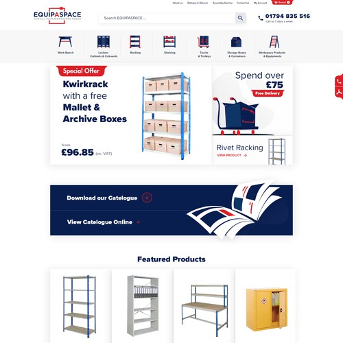 Webpage design for Industrial Products 