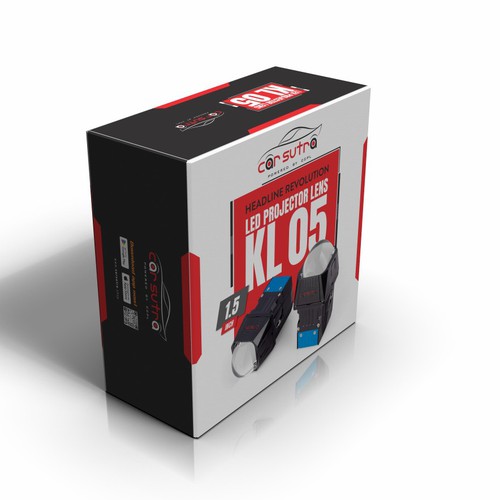 Car projector light packaging design
