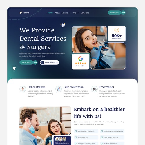 Dental Service Landing Page