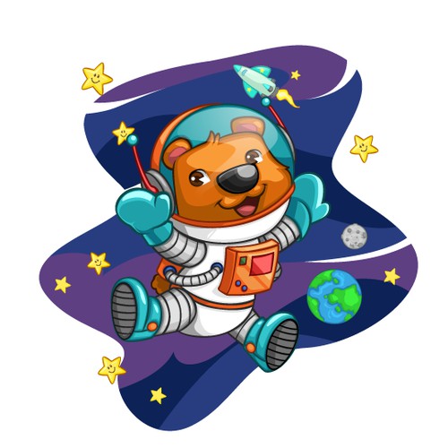 astronaut bear character