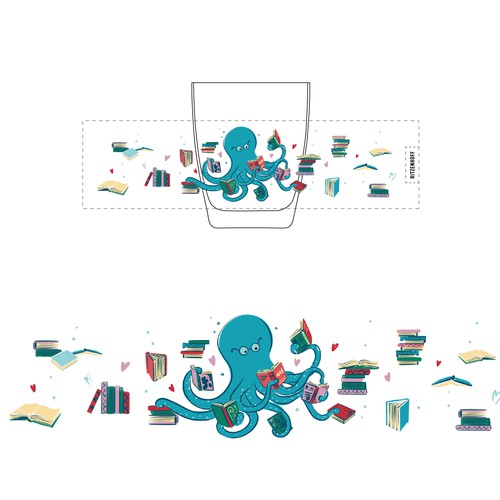 Octopus for drinking glass