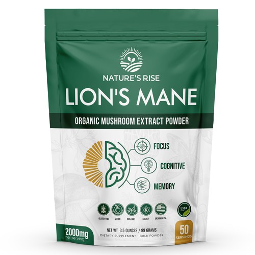Label for lion's mane